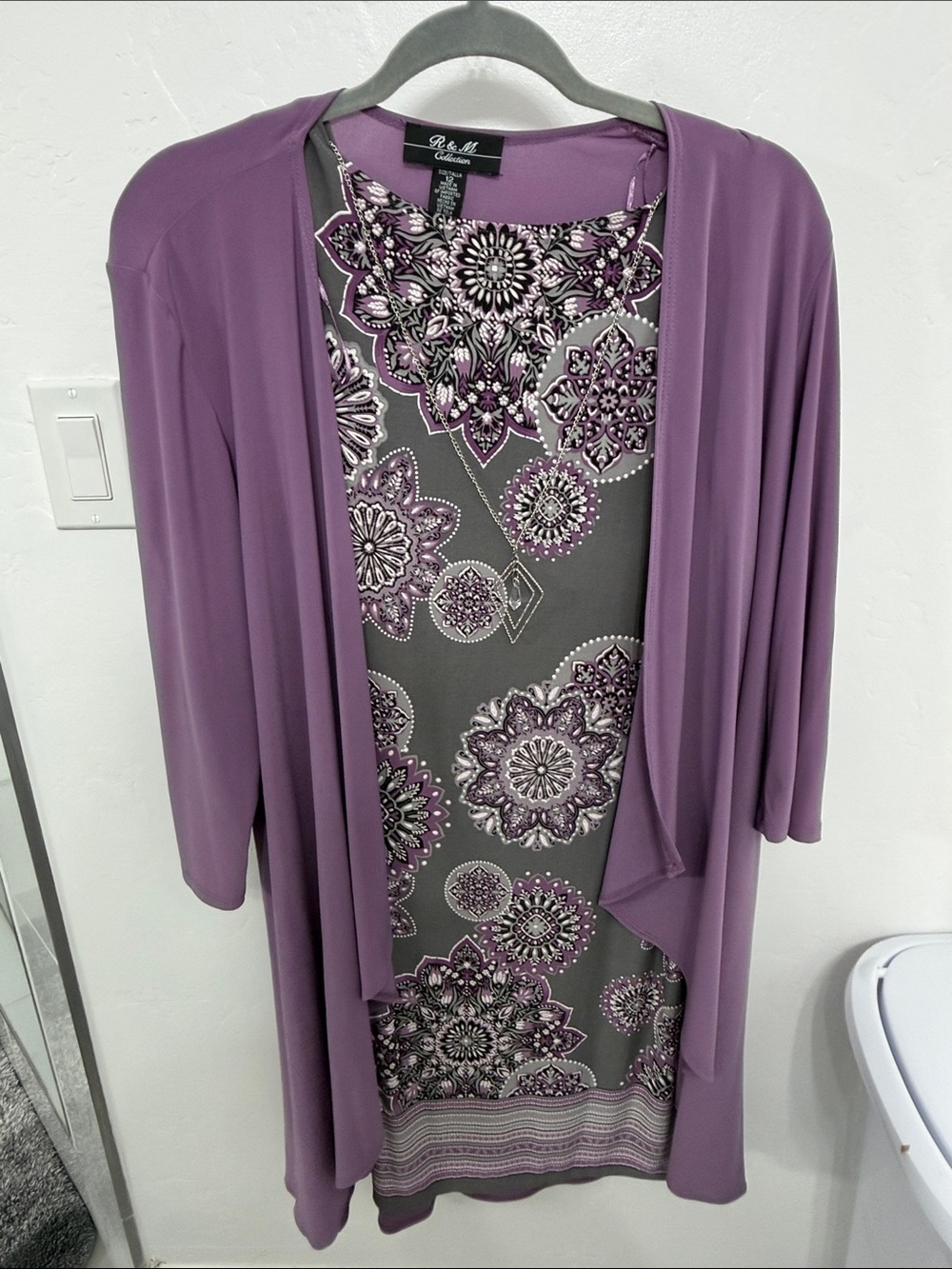 Purple Layered Print Women’s Top